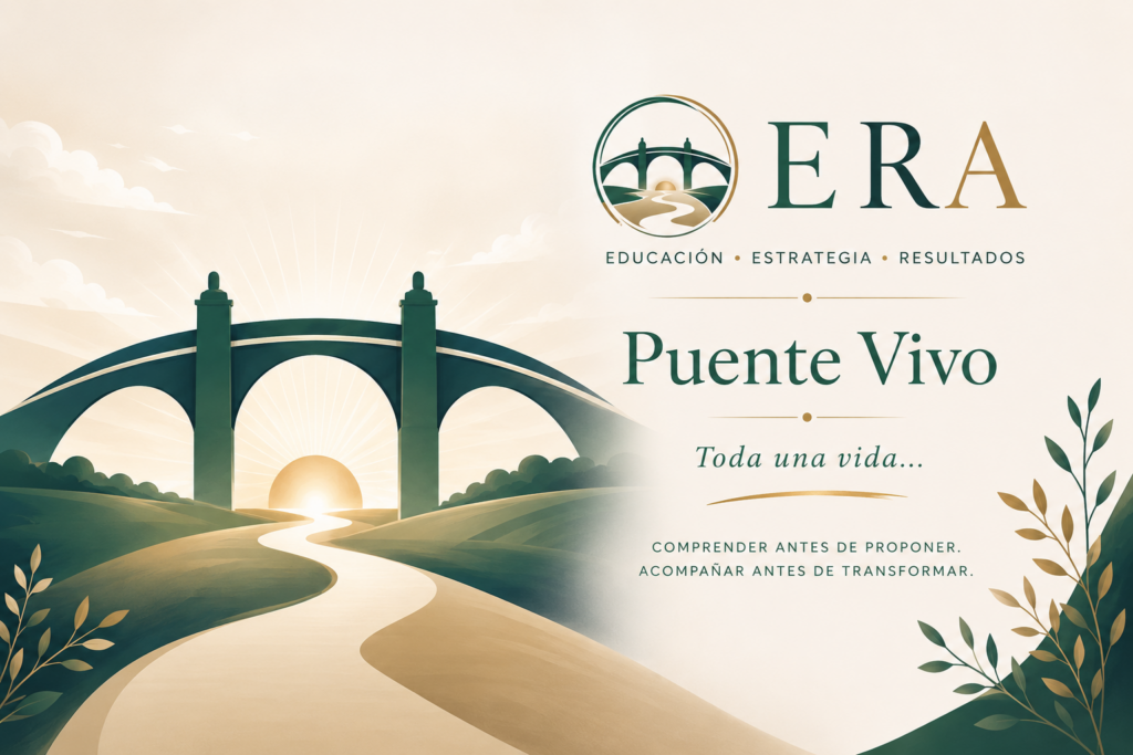 Portada institucional de Legado ERA con puente y paisaje simbólico